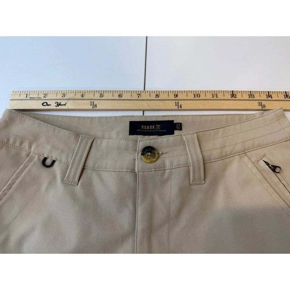 Roark Long Road Shorts Mens 28 Tan Hiking Adventure Outdoor Utility Gorpcore